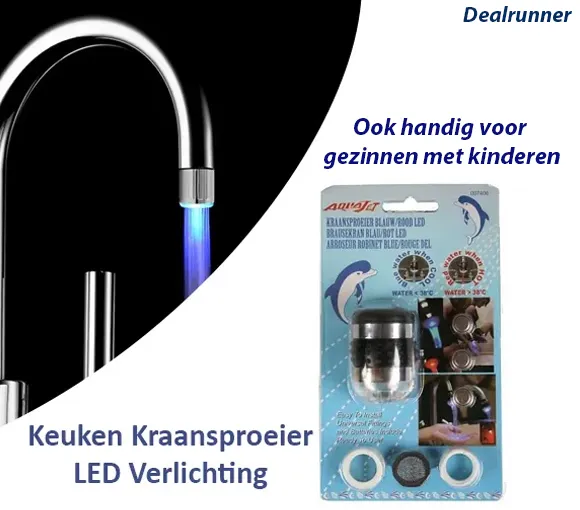 2 stuks Keuken Kraansproeier Blauw Rood LED Verlichting - Afbeelding 4