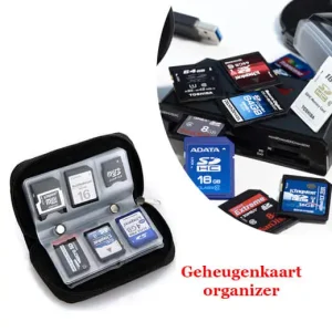 Raak geen kaarten meer kwijt met de geheugenkaart-organizer
