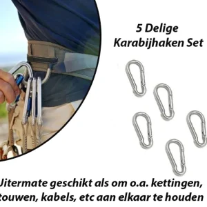 5 Delige Karabijhaken Set