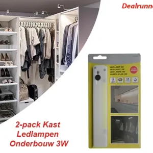 2-pack Kast Ledlampen Onderbouw 3W