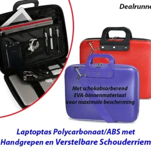 Laptoptas Polycarbonaat/ABS met Handgrepen en Verstelbare Schouderriem