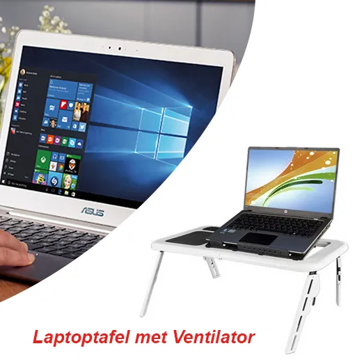 Opvouwbare laptoptafel met koeling ventilatoren - Afbeelding 2