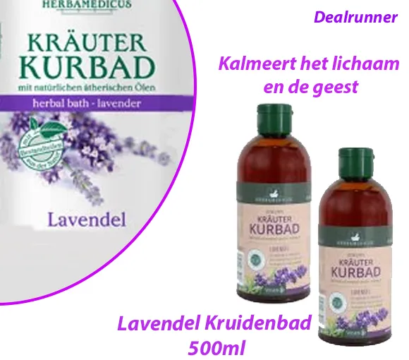 2-Flessen Lavendel kruidenbad 500ml