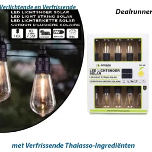 Solar Led Lichtsnoer Warm Wit voor Binnen & Buiten 7.3 Meter