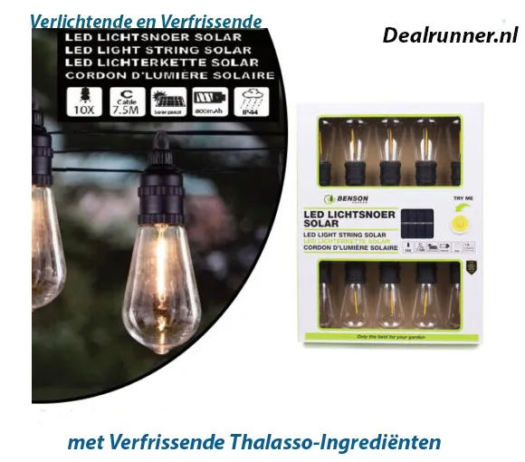 Solar Led Lichtsnoer Warm Wit voor Binnen & Buiten 7.3 Meter - Afbeelding 2