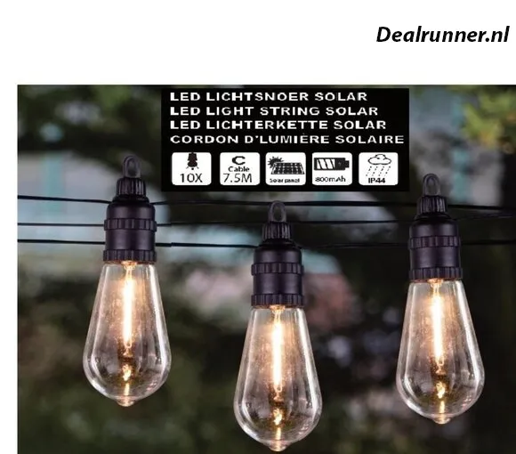 Solar Led Lichtsnoer Warm Wit voor Binnen & Buiten 7.3 Meter - Afbeelding 3