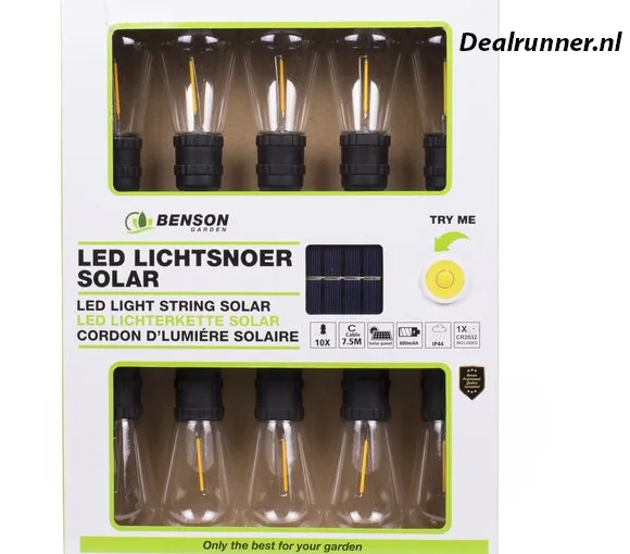 Solar Led Lichtsnoer Warm Wit voor Binnen & Buiten 7.3 Meter - Afbeelding 5
