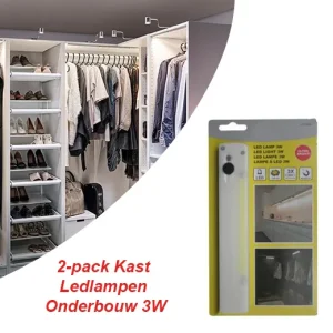 2-pack Kast Ledlampen Onderbouw 3W
