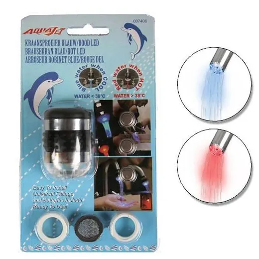 2 stuks Keuken Kraansproeier Blauw Rood LED Verlichting - Afbeelding 3