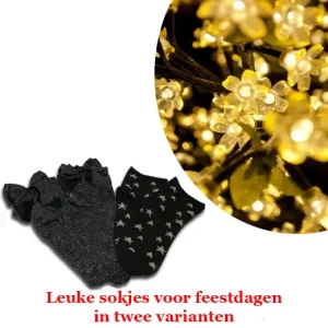 2-pack leuke sokjes voor feesdagen in twee varianten