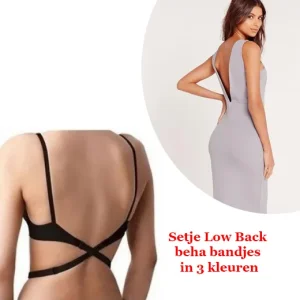 Setje Low Back beha bandjes in 3 kleuren