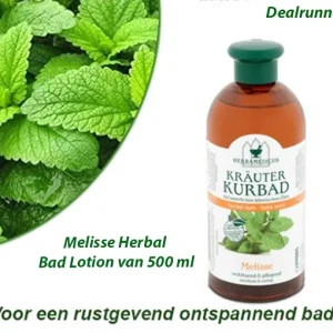 2-Flessen Melisse-004653 Herbal Bad Lotion van 500 ml