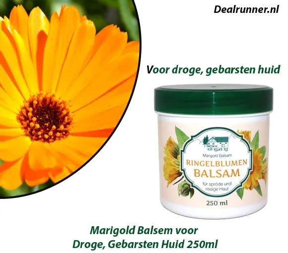 2 Potten Ringelblumen – Goudsbloem Balsem voor Droge, Gebarsten Huid 250ml