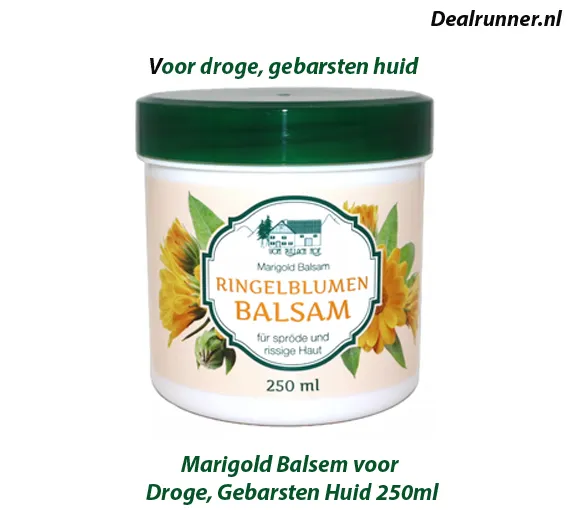 2 Potten Ringelblumen – Goudsbloem Balsem voor Droge, Gebarsten Huid 250ml - Afbeelding 3