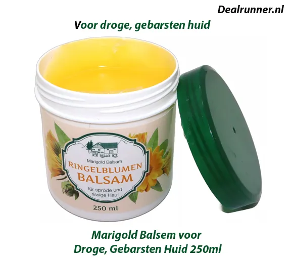 2 Potten Ringelblumen – Goudsbloem Balsem voor Droge, Gebarsten Huid 250ml - Afbeelding 4
