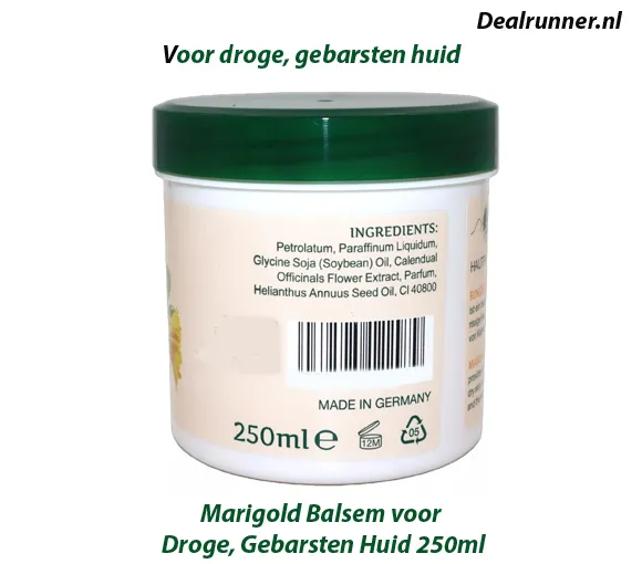 2 Potten Ringelblumen – Goudsbloem Balsem voor Droge, Gebarsten Huid 250ml - Afbeelding 5