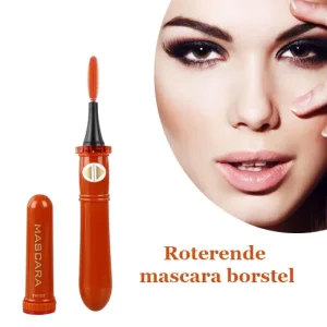 Geen klonterende mascara meer met de roterende mascara borstel