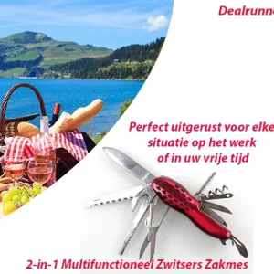 12in1 Multifunctioneel Zwitsers Zakmes (rood)
