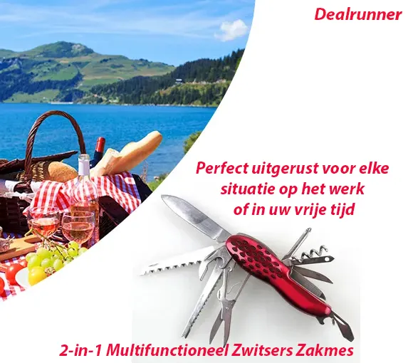 12in1 Multifunctioneel Zwitsers Zakmes (rood)