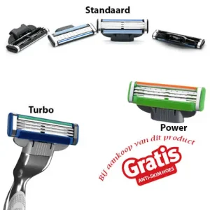 4 Stuks scheermessen geschikt voor Gillette Mach 3
