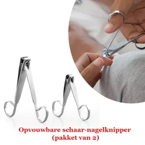 Perfecte opvouwbare schaar-nagelknipper (pakket van 2)