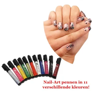 Nail-Art pennen in 11 verschillende kleuren!