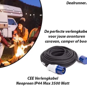 10 Meter CEE Verlengkabel Neopreen IP44 Max 3500 Watt