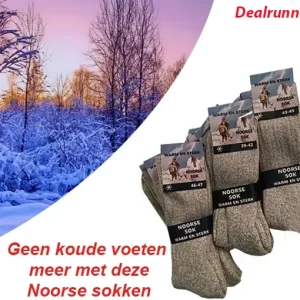 Geen Koude Voeten Meer met Deze Noorse Sokken 6 / 12 Paar