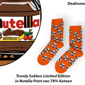 Trendy Sokken Limited Edition in Nutella Print van 78% Katoen