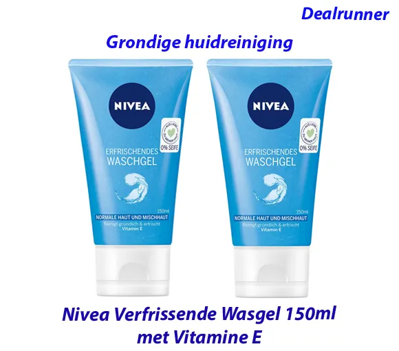 2 Tubes Nivea Verfrissende Wasgel 150ml met Vitamine E - Afbeelding 5