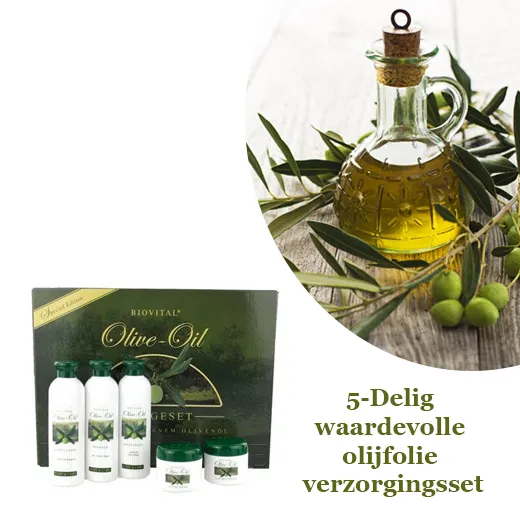 5-Delig waardevolle olijfolie verzorgingsset - Afbeelding 2