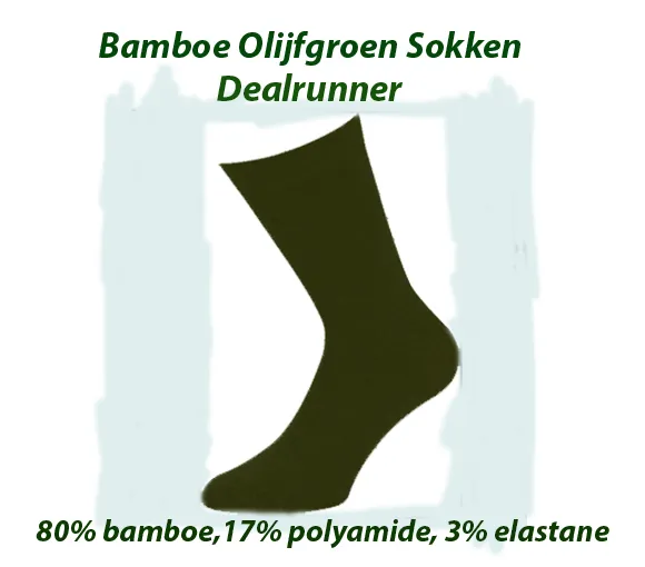 3-Paar Bamboe Olijfgroen Sokken - Afbeelding 8
