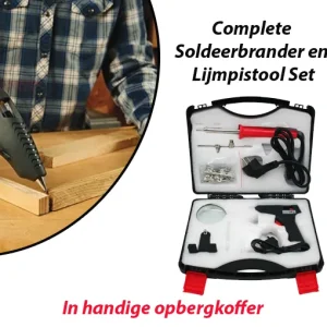 Complete Soldeerbrander en Lijmpistool Set