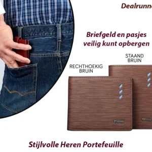 Bogesi Portemonnee Mannen Wallet Rechthoekig Model Bruin