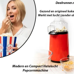 Modern en Compact Hetelucht Popcornmachine