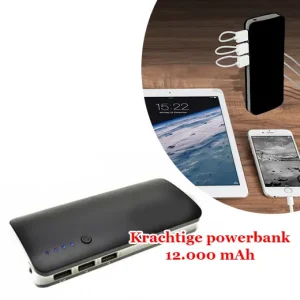 Krachtige 12.000 mah Powerbank met 3 USB poorten