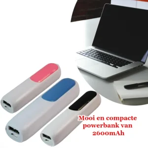 Mooi en compacte powerbank van 2600mAh