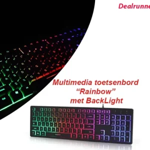 Multimedia toetsenbord “Rainbow” met BackLight