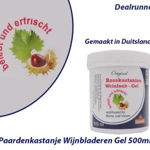 2-Potten Paardenkastanje Wijnbladeren Gel 500ml