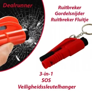 2-Stuks SOS 3-in-1 Veiligheidssleutelhanger