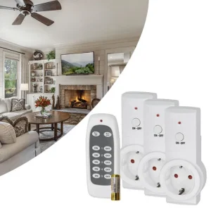 Draadloze schakelaarset van 3 stekkers + afstandbediening