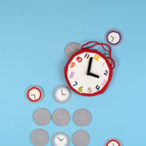 Haakpatroon - Memoryspel met klokken