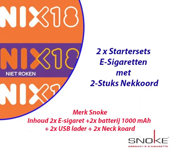 2 x Startersets E-Sigaretten met 2-Stuks Nekkoord - Afbeelding 3