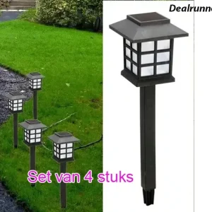 Solar Tuinverlichting Set van 4 Lampen