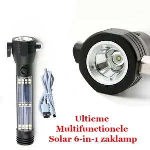 Ultieme Multifunctionele Solar 6-in-1 zaklamp