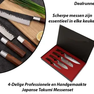 4-Delige Professionele en Handgemaakte Japanse Takumi Messenset