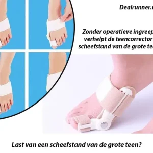 Valgus Teencorrector Verhelpt scheefstand van je Grote Teen Pijnloos