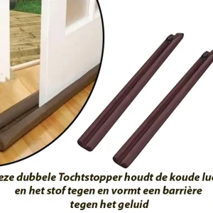 Set van 2 Dubbele Tochtstoppers voor Raam & Deur