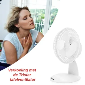 Overal genieten van wat verkoeling met de Tristar tafelventilator