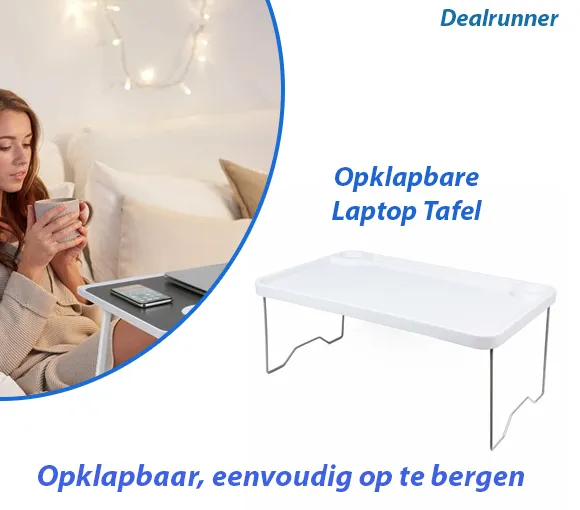 Opklapbare Laptop Tafel – 57 x 35 x 23cm - Afbeelding 2